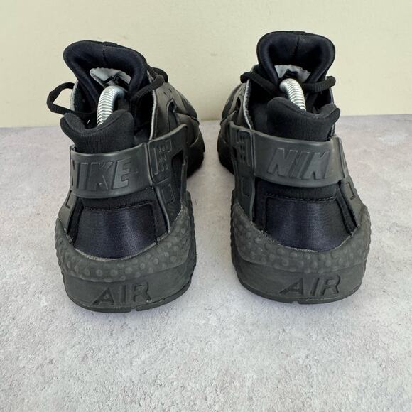 Nike Shoes Womens Sz 8 Air Huarache Running Sneakers 634835-012 Black Leather - Picture 3 of 10